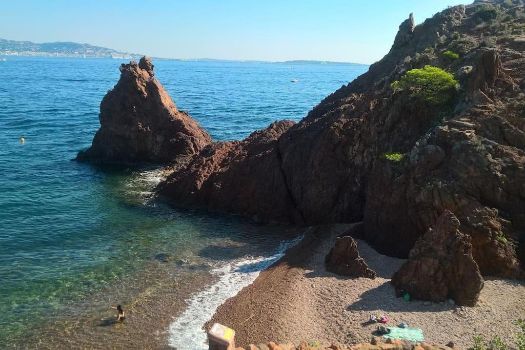 2 Pieces Climatise A 200M Des Plages Théoule-sur-Mer Exteriér fotografie